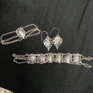 Vintage Sterling choker set